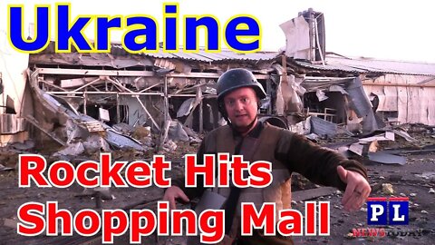 Rocket Hits Shopping Center in Center Donetsk Russia Ukraine War