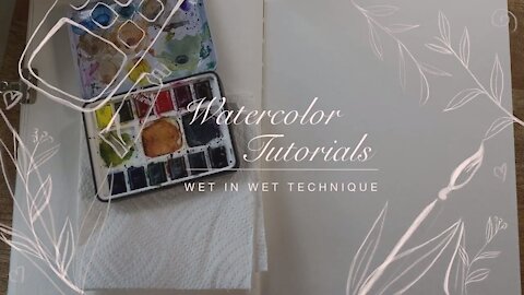 Wet in Wet: Watercolor Technique for Beginners ♥ STEP by STEP Art Tutorial