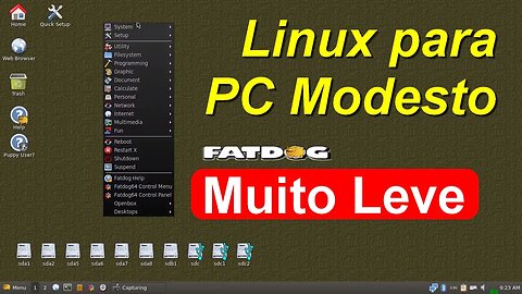 Fatdog64 Linux Pequena Distro Linux para Computadores de Baixos Recursos.