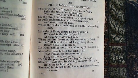 The Chambered Nautilus - O. W. Holmes