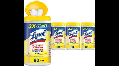 Lysol Disinfectant Wipes, Multi-Surface Antibacterial Cleaning Wipes, For Disinfecting and Clea...