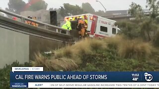 Cal Fire offers safety tips ahead of storms