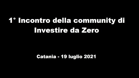Incontro Catania: 19/07/2021