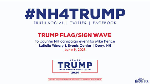 #NH4TRUMP TRUMP FLAG/SIGN WAVE LaBelle Winery & Event Center | Derry, NH June 9, 2023 📸 ©KoochPiX