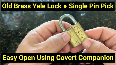 🔒Lock Picking ● Yale Lock ● Too Tight to Single Pin Pick? ● Old Brass Lock SPP