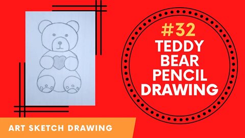 Teddy Bear Pencil Drawing Easy ll How to Draw Teddy Bear Step by Step #teddybeardrawing #easydrawing