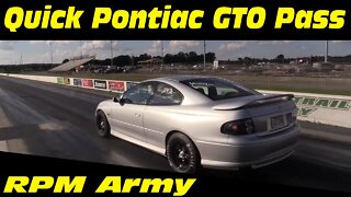 Gary Townsend's Quick GTO Pass Wednesday Night Drags 7/1/2020