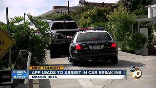 App leads to car break-in arrest
