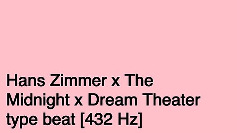 Hans Zimmer x The Midnight x Dream Theater type beat
