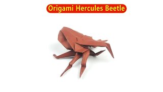 Origami Hercules Beetle - Easy Paper Crafts