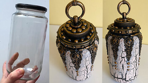 DIY 👌 🌸 Great idea of reusing a glass jar | Kitchen decor