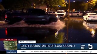 Rain floods parts of East County