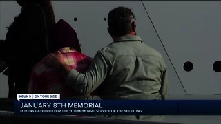 Jan. 8th Shooting: Victims' families walk together in newly constructed memorial