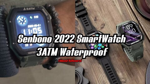 Senbono 2022 Men's SmartWatch Custom Dials 3ATM Waterproof | Aliexpress Unboxing Watch Review