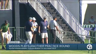 Tiger Woods plays another practice round ahead of PGA Championship