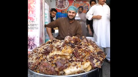 Street Food in Peshawar - GOLDEN PULAO Mountain Charsi Tikka Kabab Pakistani Street Food Tour!