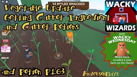 AndersonPlays Roblox Wacky Wizards 🥦VEGETABLE🥦Update - Carrot Ingredient Potions | New Potion P163