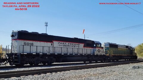 Reading and Northern Railroad at Taylor Pa. April 29 2022 #RBMN #TaylorYard #RailfanninginPa #Trains