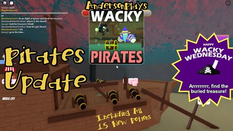 AndersonPlays Roblox Wacky Wizards 🏴‍☠️PIRATES🏴‍☠️ Update - Pirate Hat Ingredient Potions