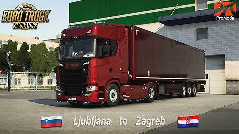 ETS2 | ProMods | Scania 730 S | Ljubljana SI to Zagreb HR | Frozen Hake 17t