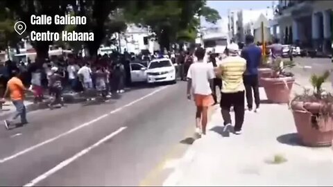 #Cubans protest in Centro Habana