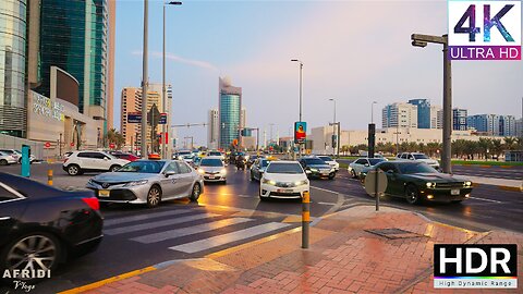 Khalifa & Airport street walk Abu Dhabi city Part 6 🇦🇪 [4K HDR]