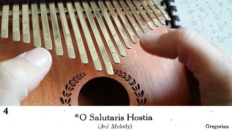 O salutaris #3 from the Ward Hymnal on the Kalimba