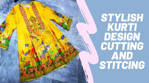 New Designer Naira Style Kurti Cutting and Stitching / Latest Side Dori Kurti  Cutting/ Kurti Design - YouTube