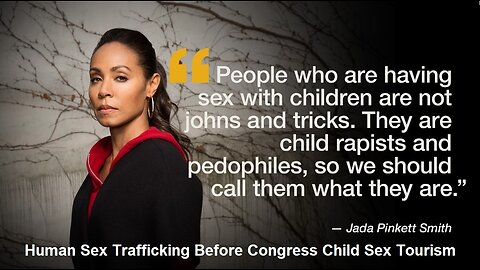 Speech On Human Trafficking Before United State Congress and Child Sex Tourism