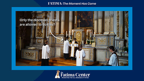 Only diocesan priests can validly celebrate the Latin Mass? | Q&A FATIMA: The Moment Has Come