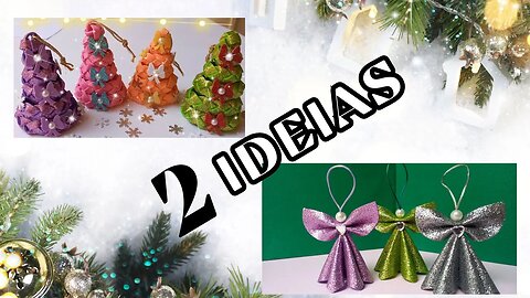 2 Ideas Christmas Tree Decorations Diy 🎁 Christmas Ornaments Craft Ideas/ENFEITES DE NATAL