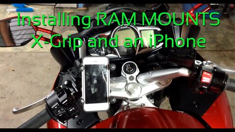 Mounting Ram Mounts Xgrip And iPhone to FJR1300