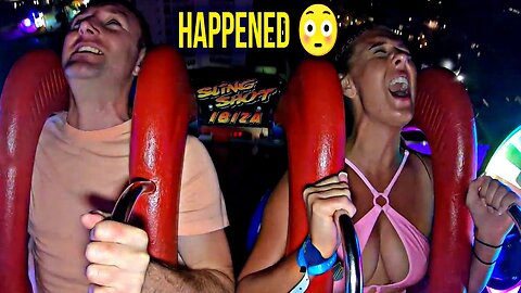 Slingshot ride Girls Reaction Best Reactions caught in camera