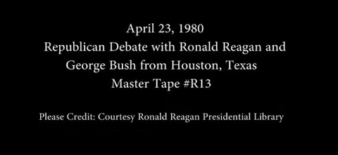Ronald Reagan and George Bush Debate, April 23, 1980