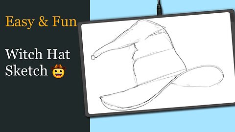 How To Draw Easy Witch Hat for beginners