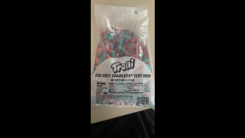 Trolli Sour Brite Crawlers Very Berry Gummy Worms, 5 Lb Bulk Candy Bag