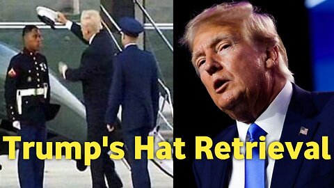 Trump's Surprising Act of Chivalry: Marine's Hat Rescued | Trump Stops To Retrieve Marine's hat