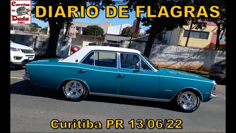 Diário Flagras 13/06/22 Carrões Dudu Curitiba PR BRASIL Chevrolet Opala VW New Beatle BMW M3 Ford