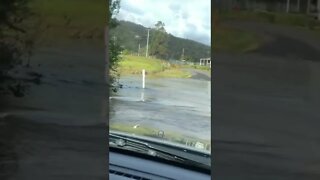 Crossing bridge during flood NSW