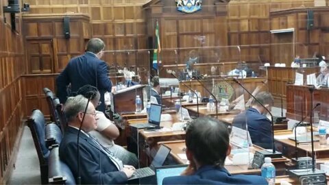 Members of the Dunoon taxi association protested outside the provincial parliament