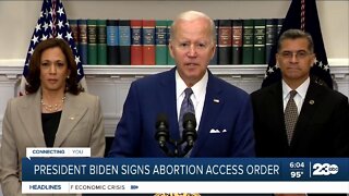 President Biden signs abortion access order