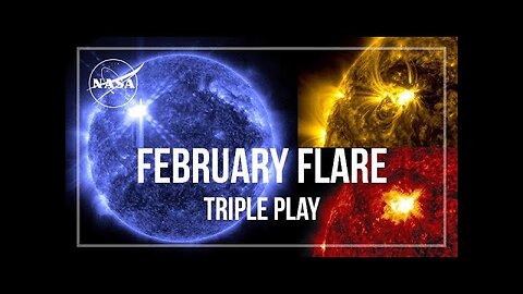 NASA's SDO Captures a February Solar Flare Triple Play