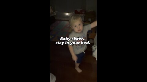 Toddler Helps Put His Baby Sister To Bed