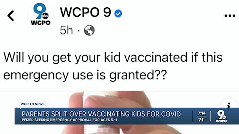 Parents split over vaccinating kids for COVID