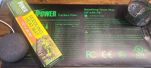 iPower GLHTMTPROSX2 10" x 20.75" Seedling Heat Mat 2-Pack Upgraded Carbon Film Durable Waterpro...
