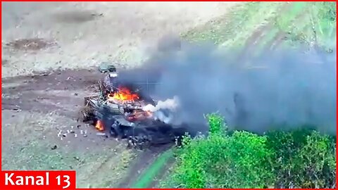 Ukrainian drone destroys a $2.5 million T-90S tank produced for India