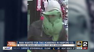 Robber linked to two Harford County store robberies on the same day