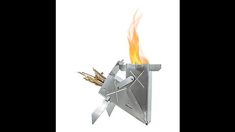 Vire Stove - Portable & Foldable Outdoor Wood Burning Rocket Stove Survival or Emergency Gear...