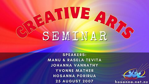 Creative Arts Seminar | Hosanna Porirua