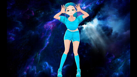 Anime Space Dancer 2! Custom Model! Sapphirina Animation and Facial Expressions Test_01!